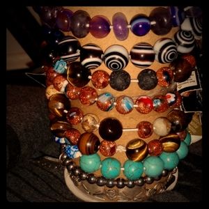 Bracelets with real gemstones